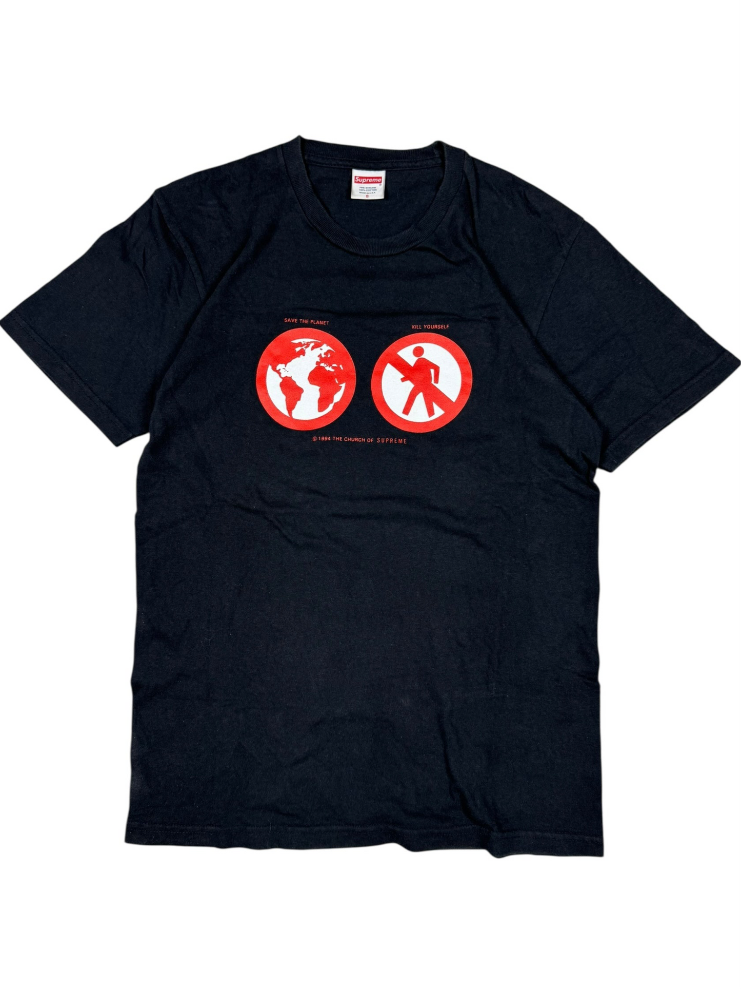 Supreme T-Shirt/Tee Save The Planet Red and Black (S)