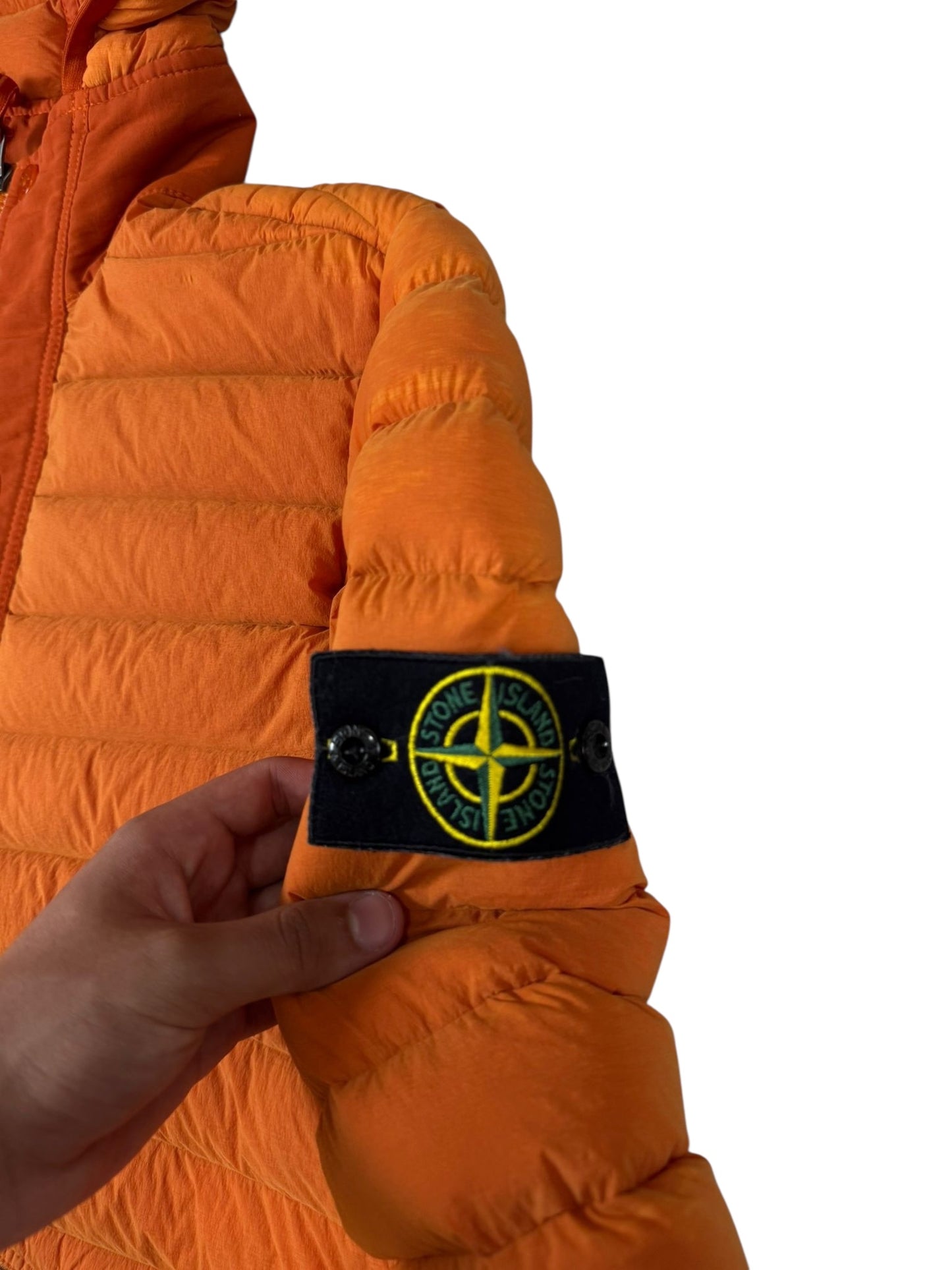 Stone Island AW/17 Loom Woven Down Jacket Orange (S)