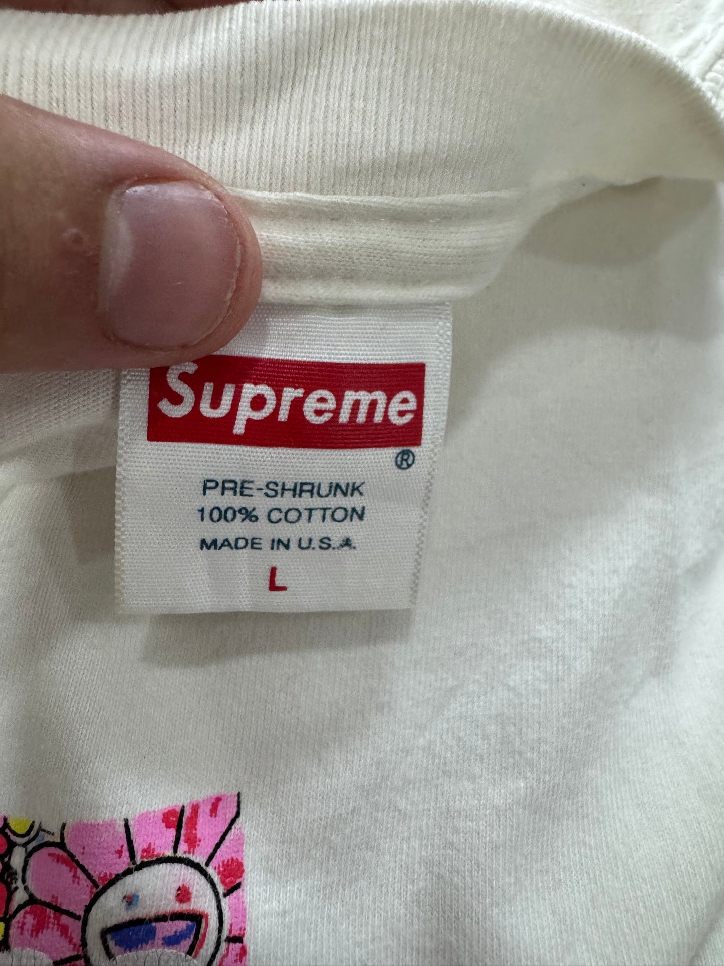 Supreme x Takashi Murakami COVID-19 Relief Box Logo Tee White (L)