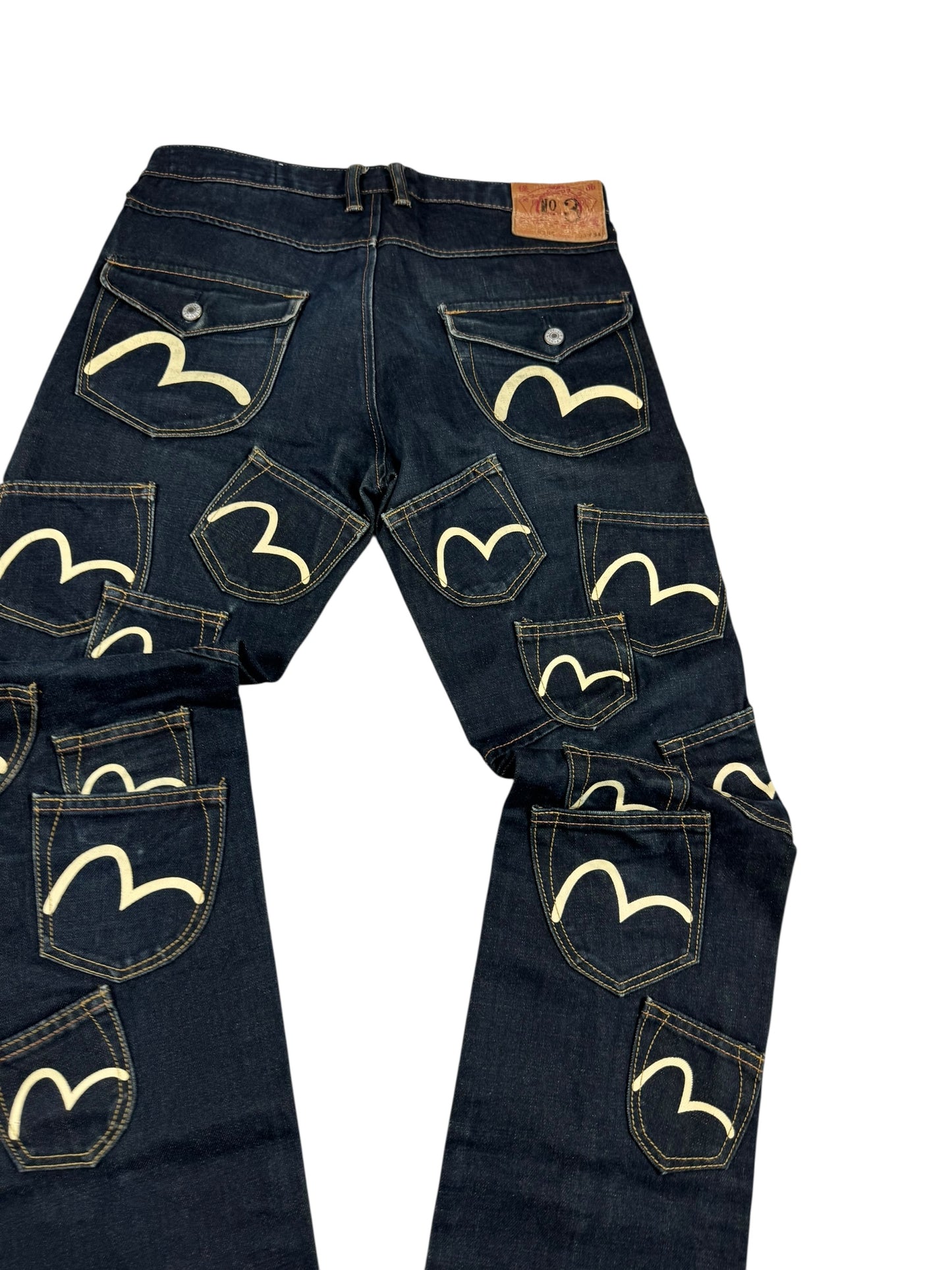 Evisu Pants Denim Wide Leg (S)