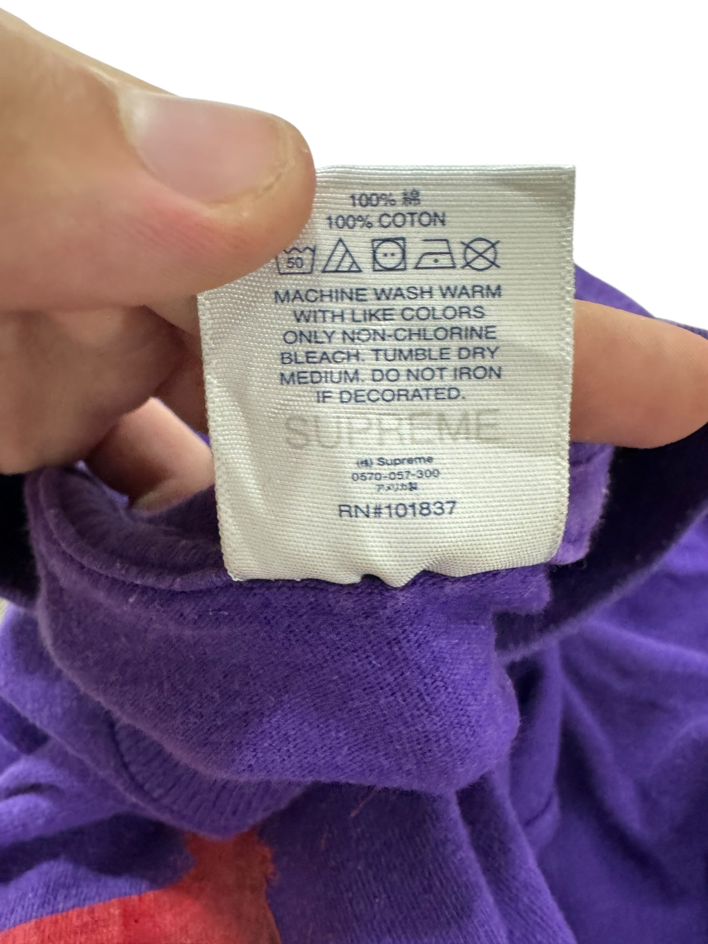 Supreme Tee/T-Shirt Ralph Steadman Box Logo Purple (M)