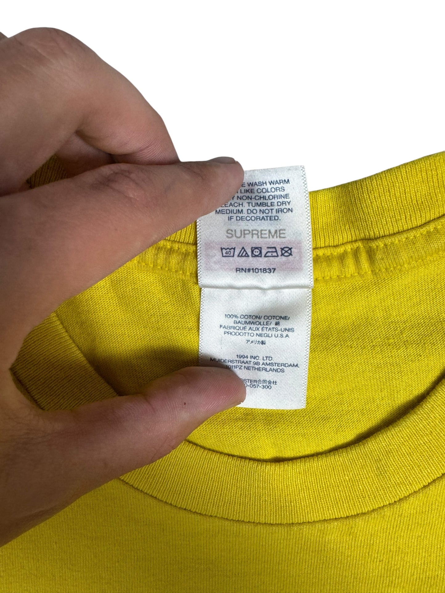 Supreme Tee Yellow and Blue (S)