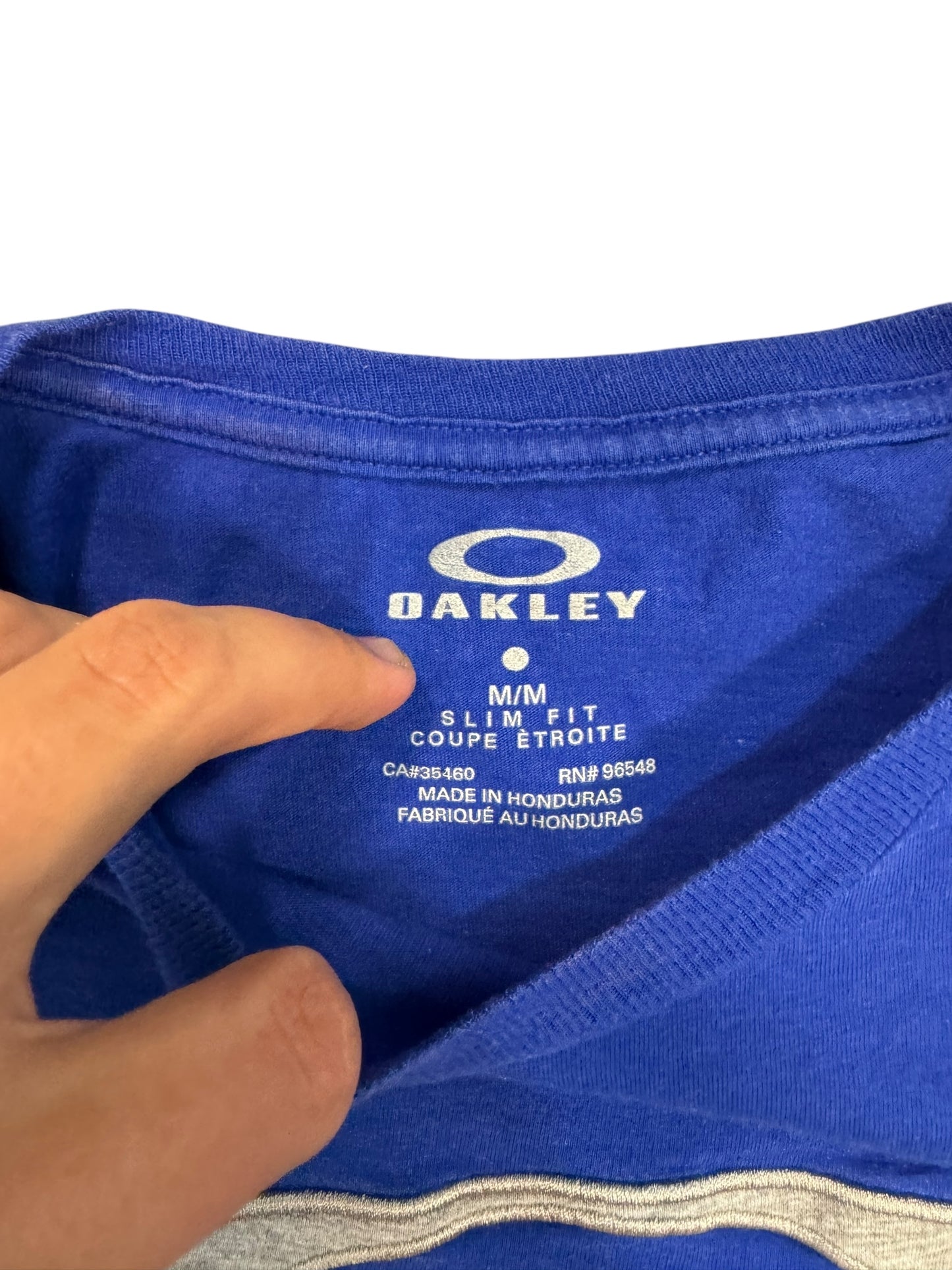 Oakley Tee Blue and White (M)
