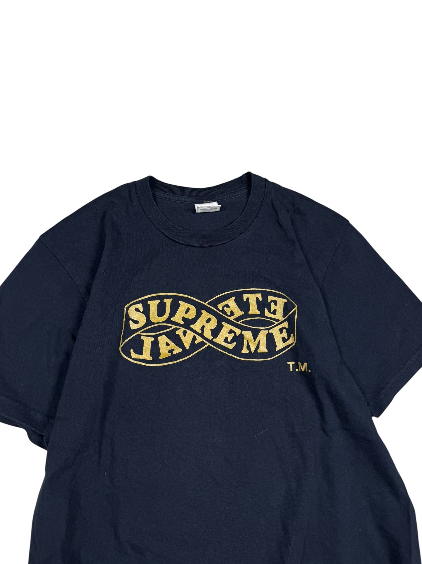 Supreme Tee/T-shirt Black and Gold (M)