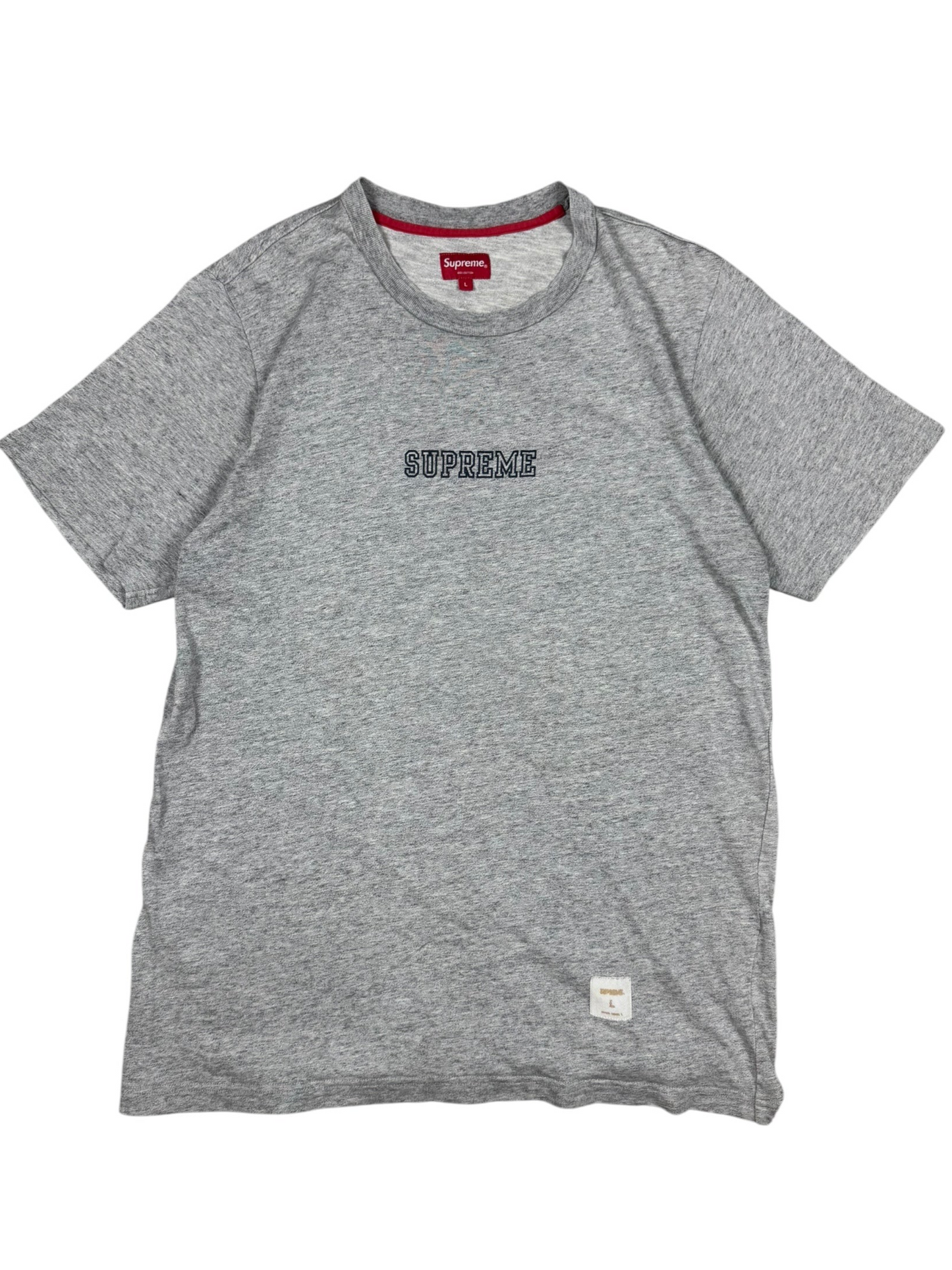 Supreme T-Shirt/Tee Grey and Black (L)