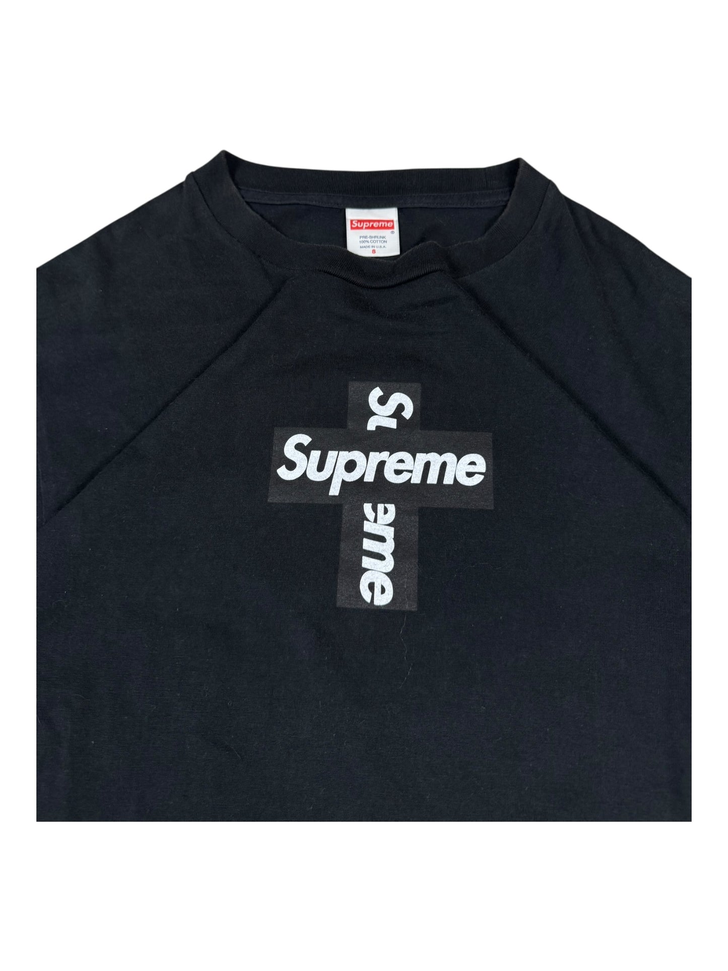 Supreme Cross Box Logo Black Tee/T-Shirt (S)