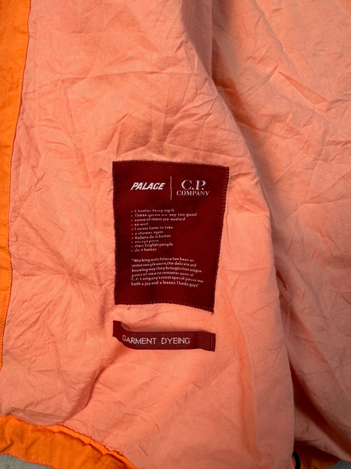 Palace x C.P. Company Jacket Tangerine Men’s Fall/Winter 2023 (L)