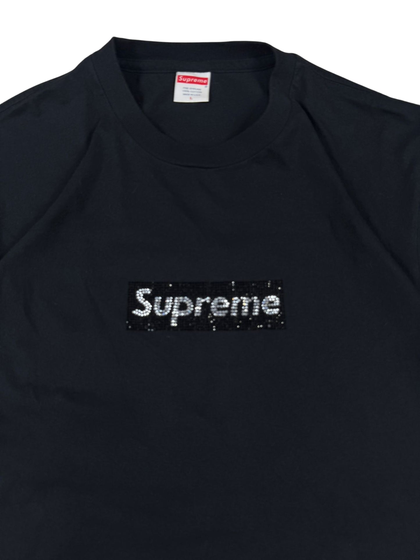 Supreme x Swarovski Box Logo Tee Black (L)