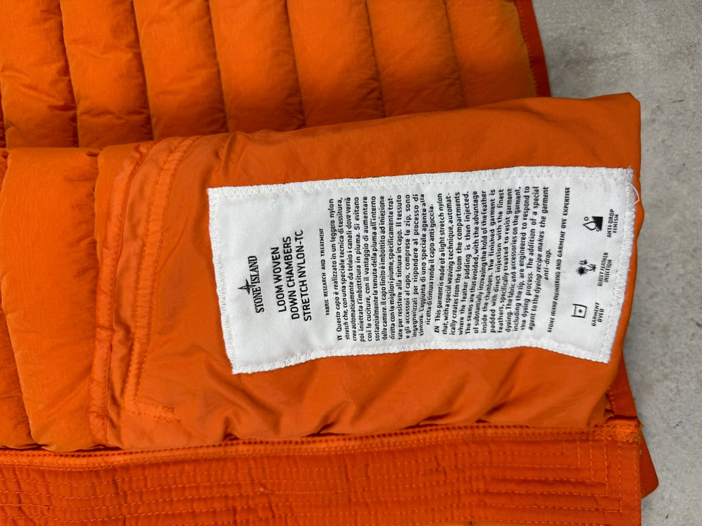 Stone Island AW/17 Loom Woven Down Jacket Orange (S)