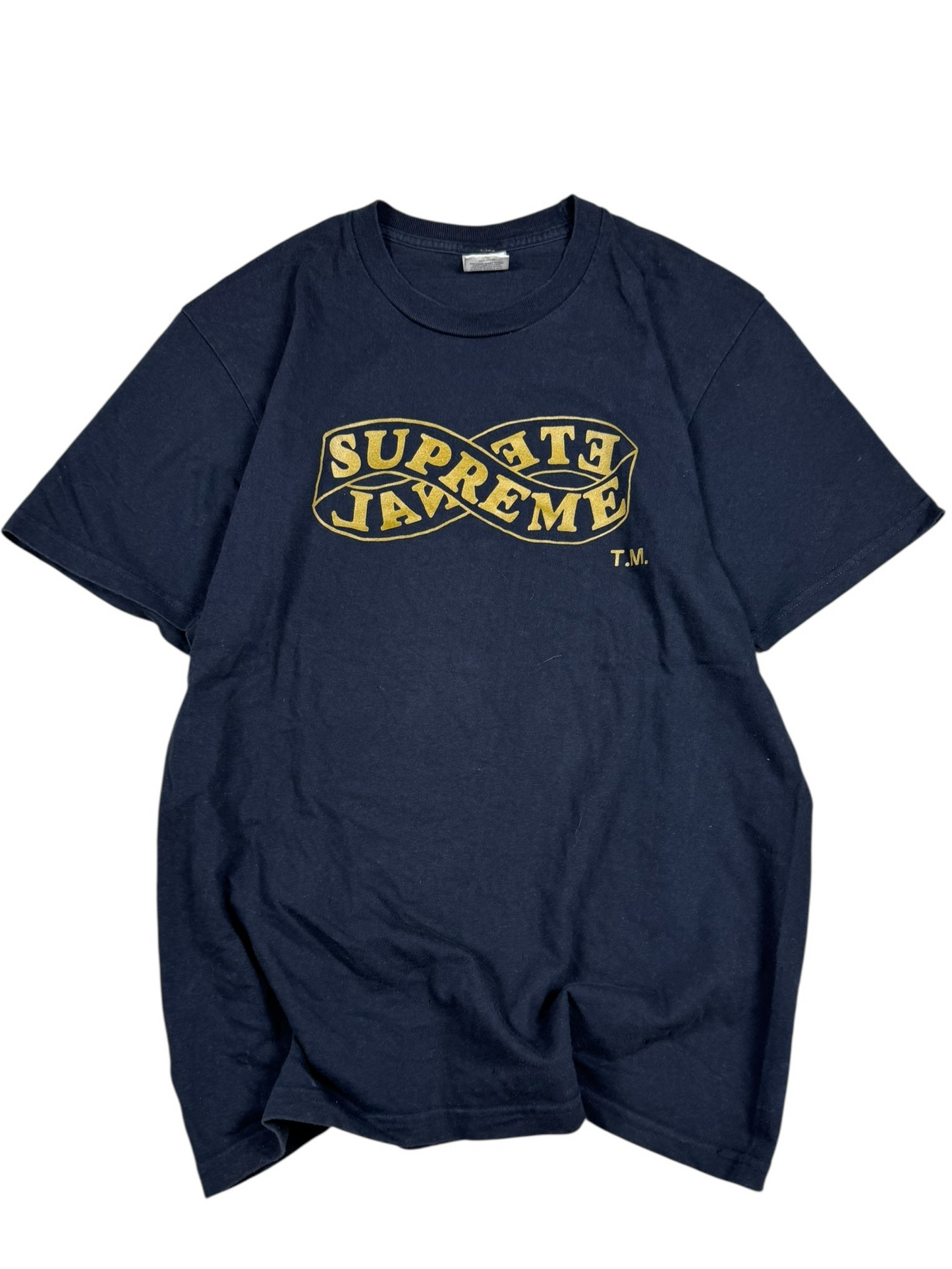 Supreme Tee/T-shirt Black and Gold (M)