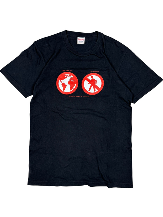 Supreme T-Shirt/Tee Save The Planet Red and Black (S)