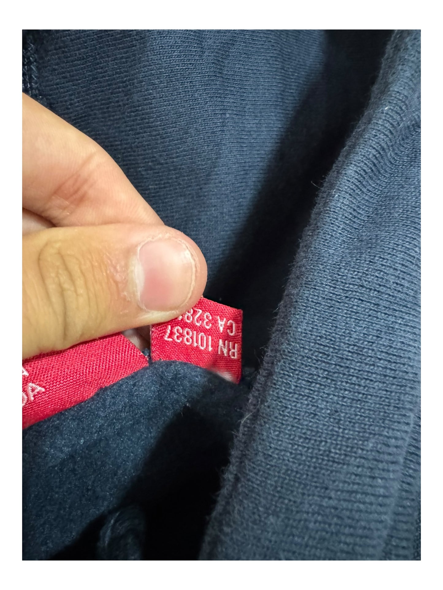 Supreme Chenille Arc Logo Navy&Red Hoodie (M)