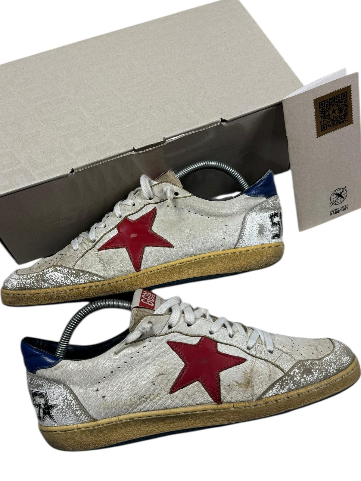Golden Goose Ballstar White & Red (42)
