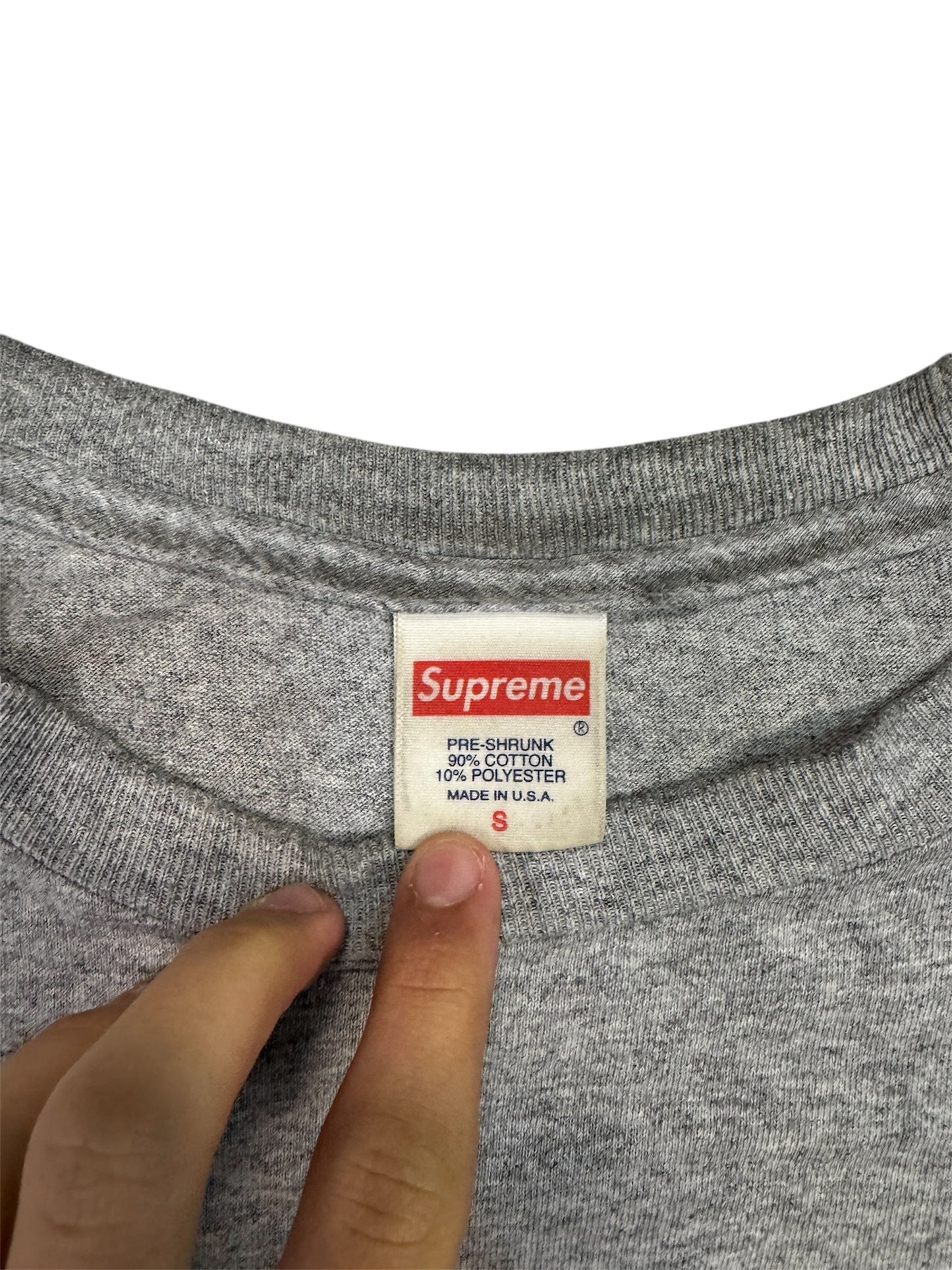 Supreme Tee Grey and Red (S)