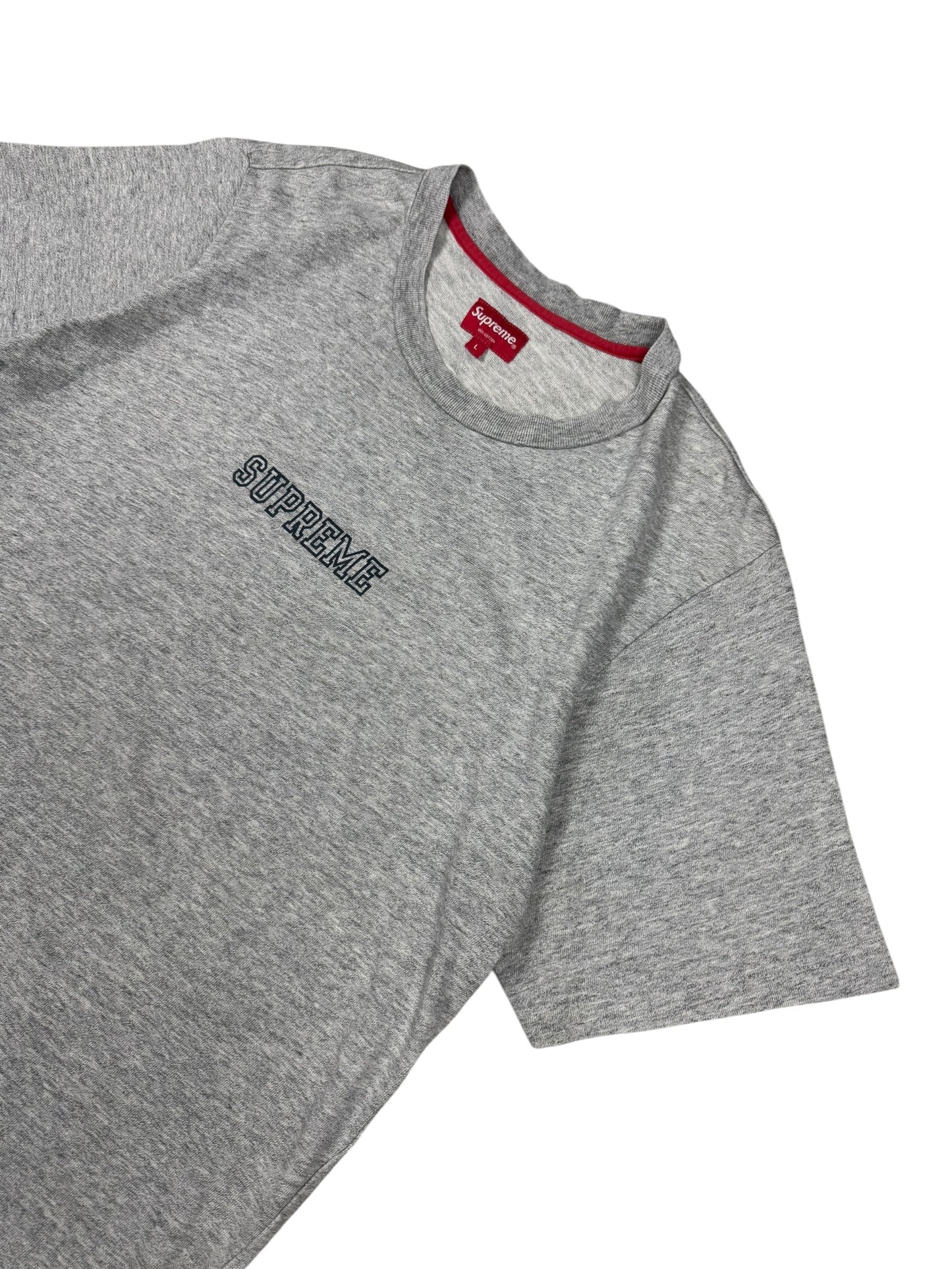 Supreme T-Shirt/Tee Grey and Black (L)