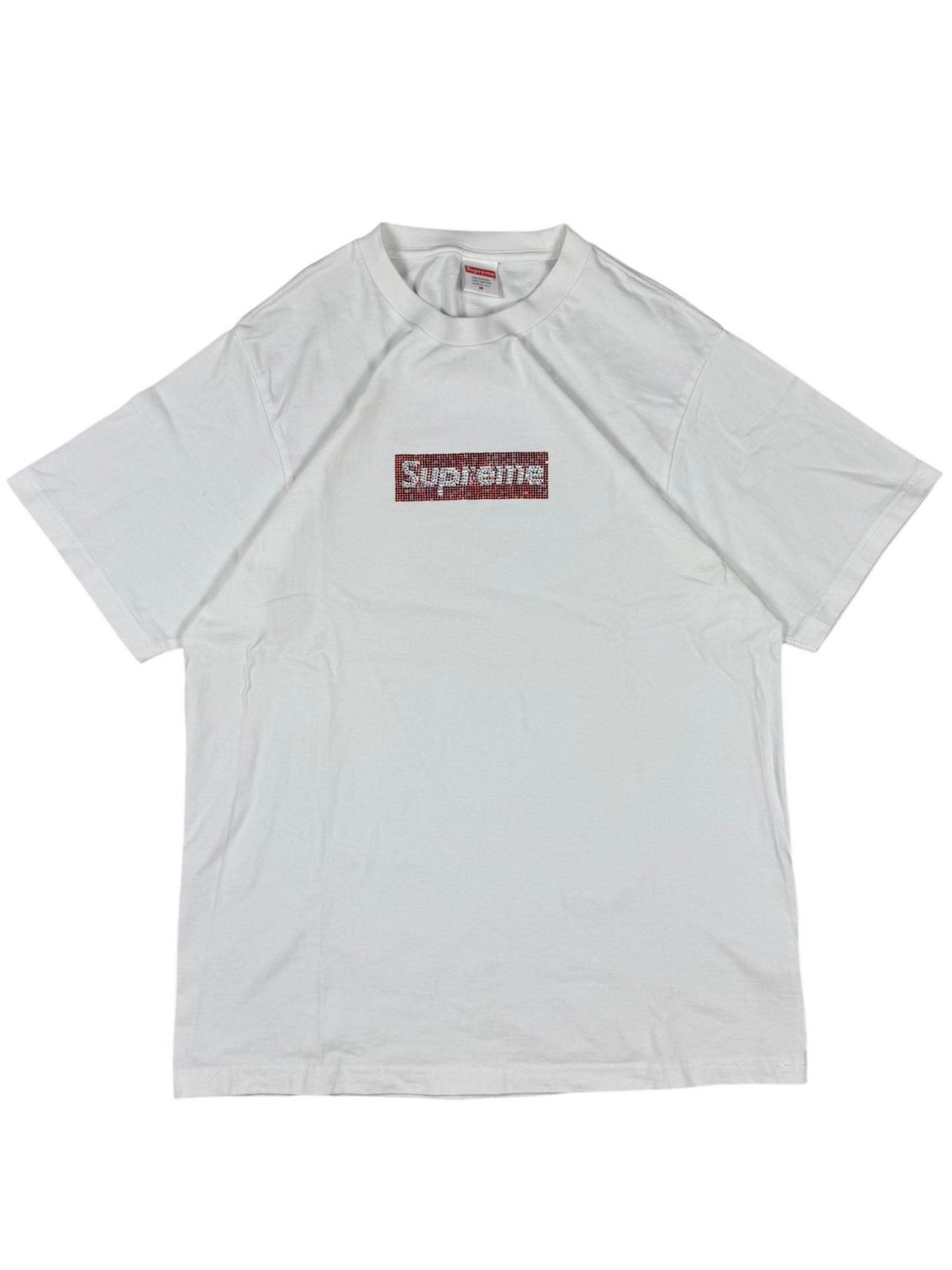 Supreme x Swarovski Box Logo White Tee/T-shirt (M)