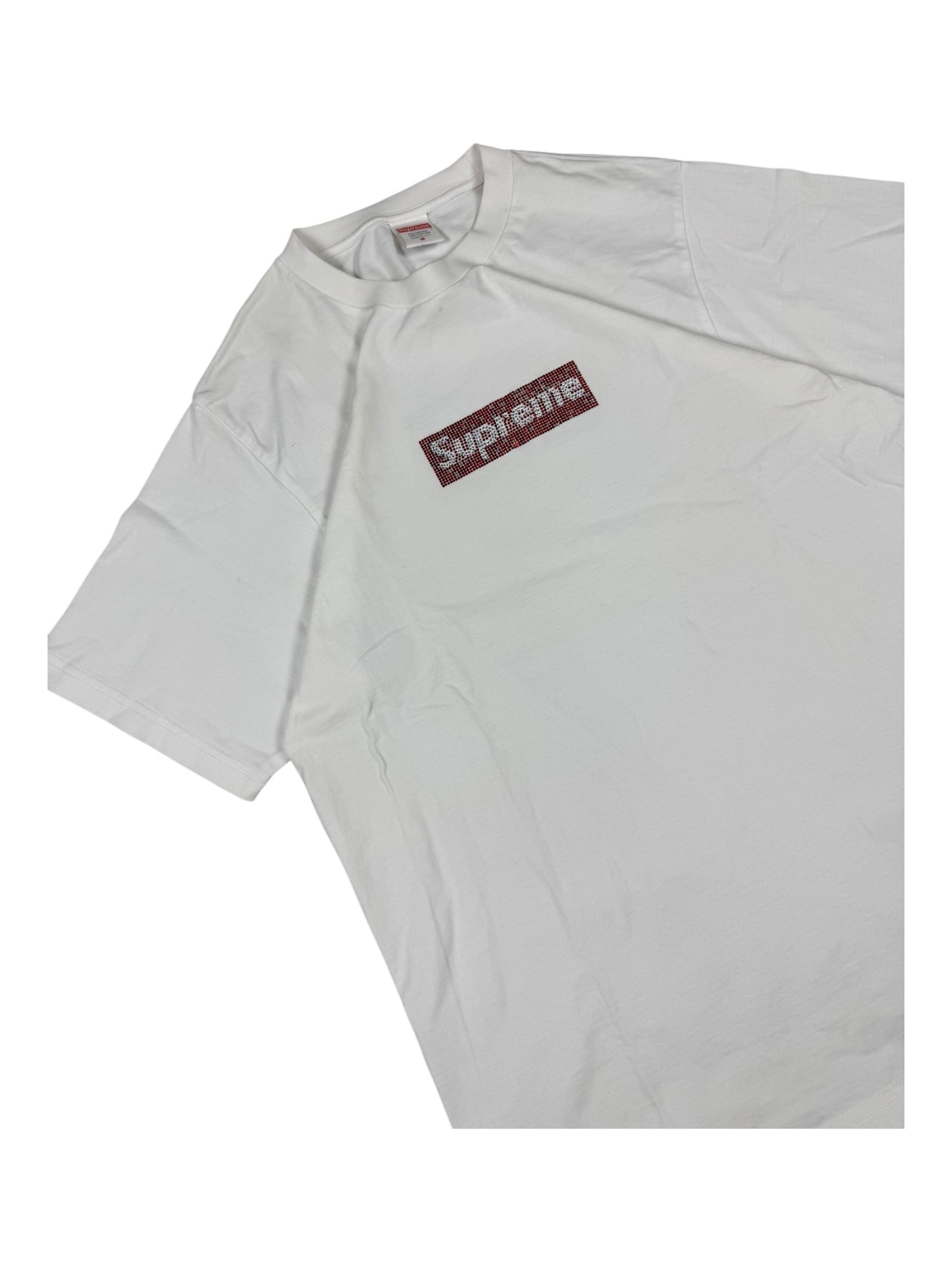 Supreme x Swarovski Box Logo White Tee/T-shirt (M)