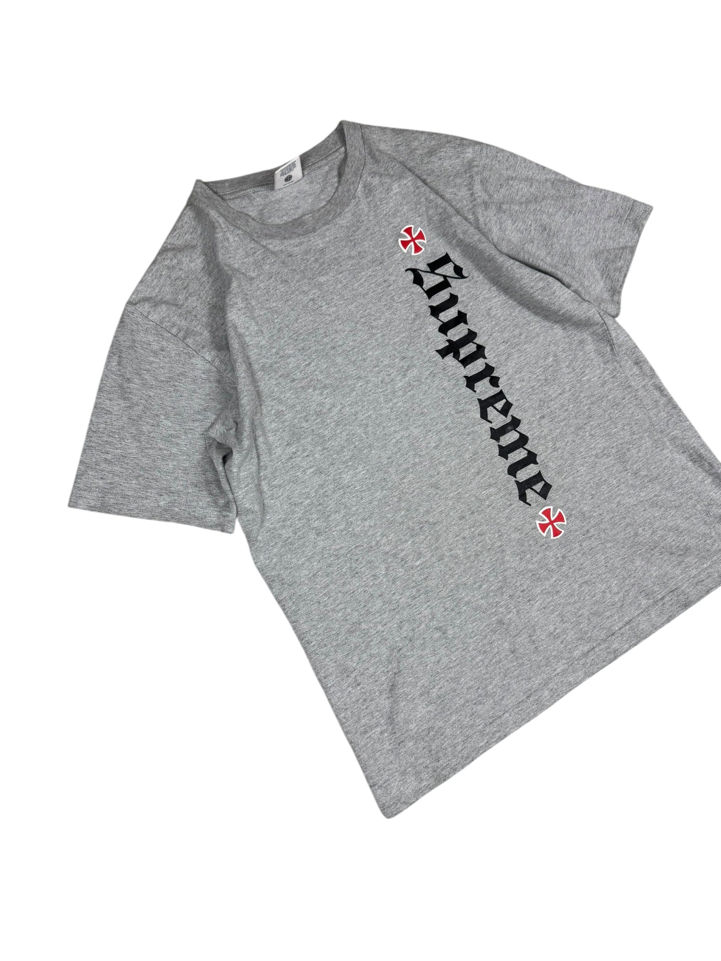 Supreme x Independent T-Shirt/Tee Grey and Red (S)