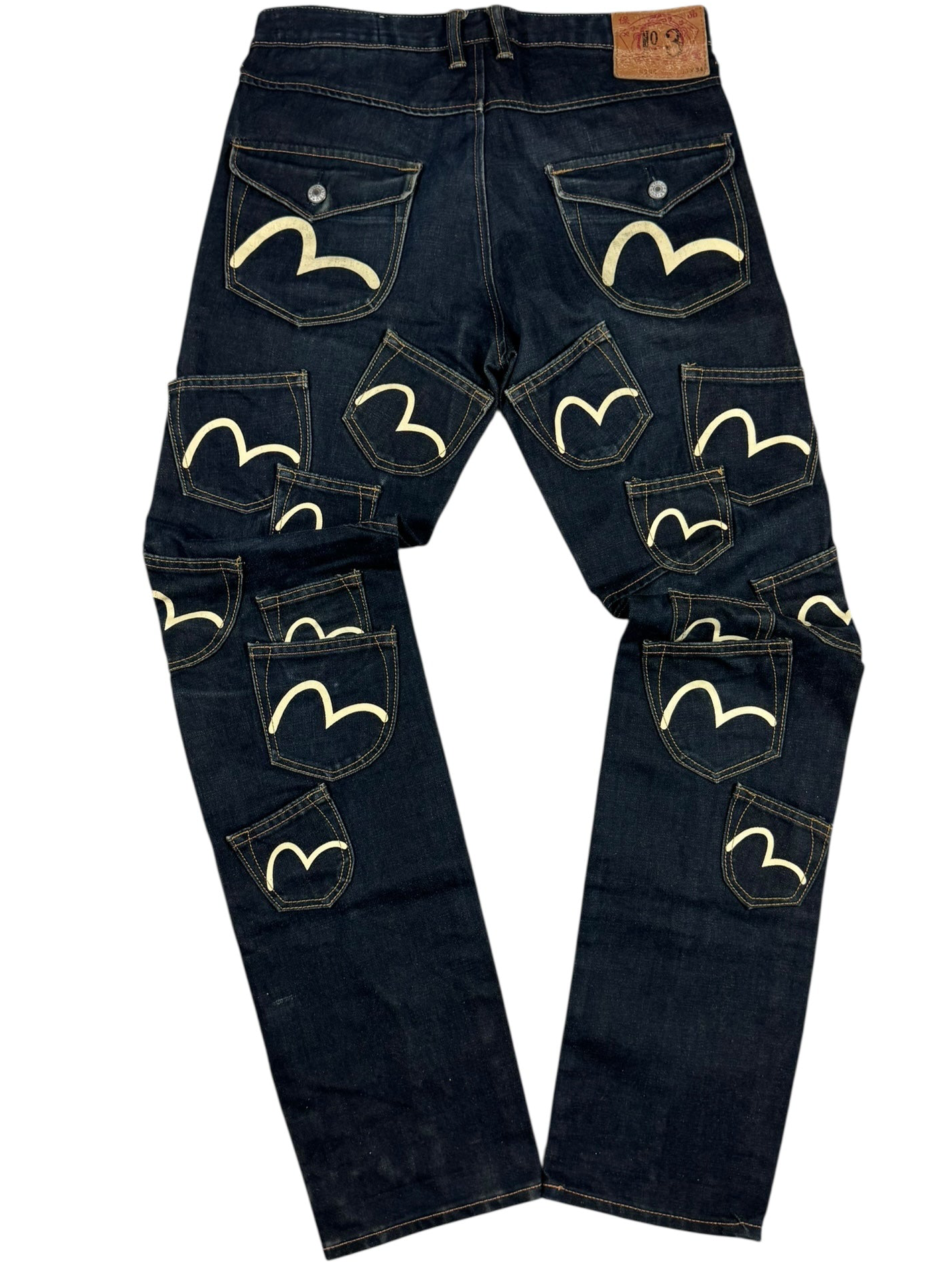 Evisu Pants Denim Wide Leg (S)