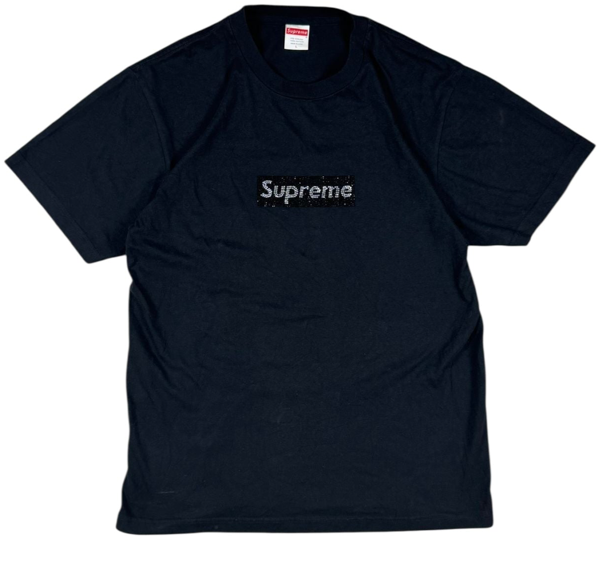 Supreme x Swarovski Box Logo Tee Black (L)