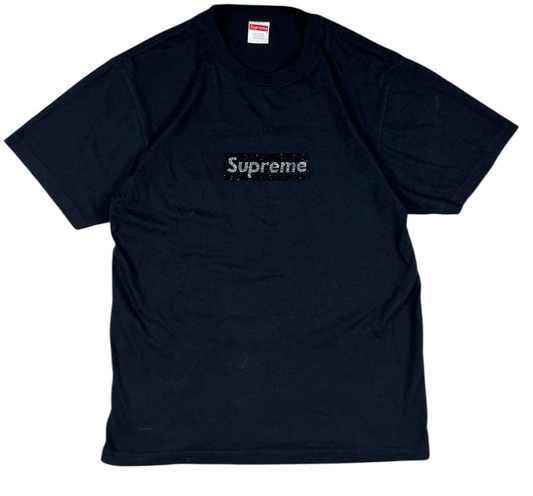 Supreme x Swarovski Box Logo Tee Black (L)