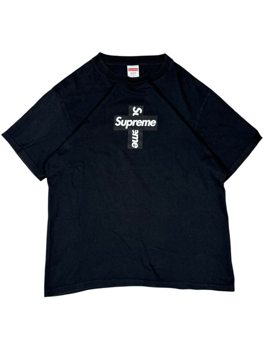Supreme Cross Box Logo Black Tee/T-Shirt (S)