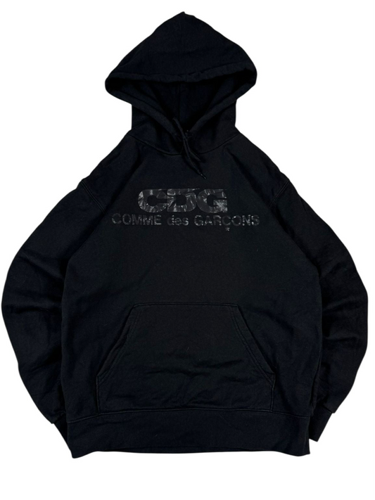 Comme Des Garçons (CDG) Black Monochrome Logo Hoodie (M)