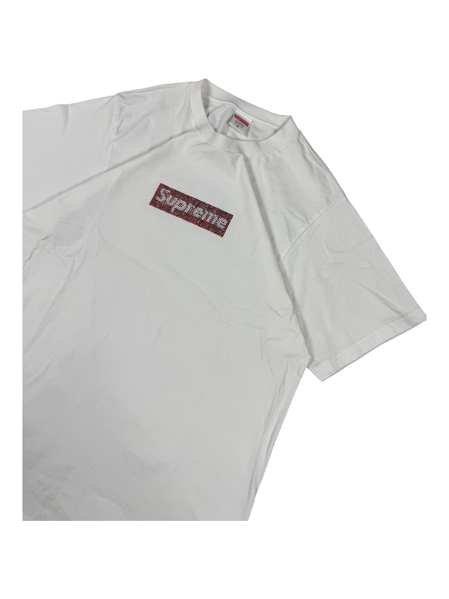 Supreme x Swarovski Box Logo White Tee/T-shirt (M)