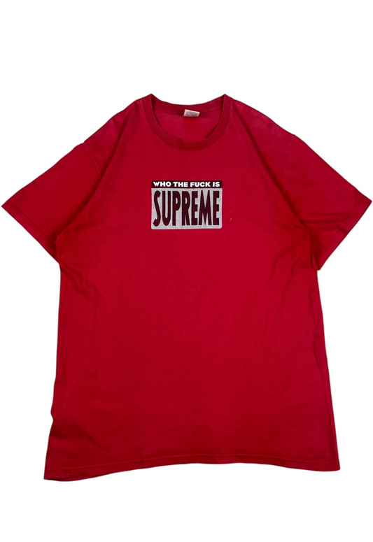 Supreme T-Shirt Who The Fuck Red (M)