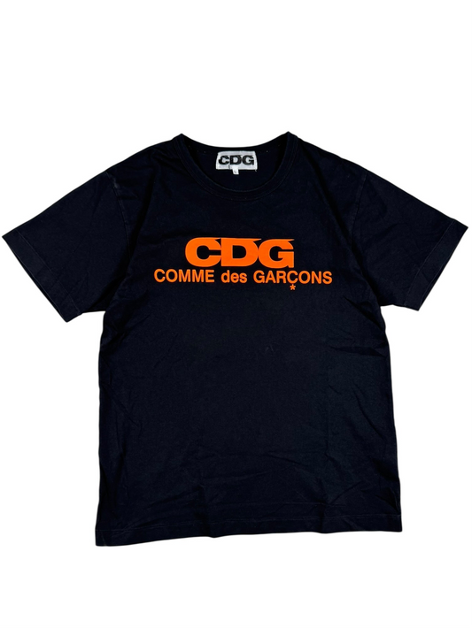 Commes Des Garçon Tee/T-Shirt Black and Orange (M)