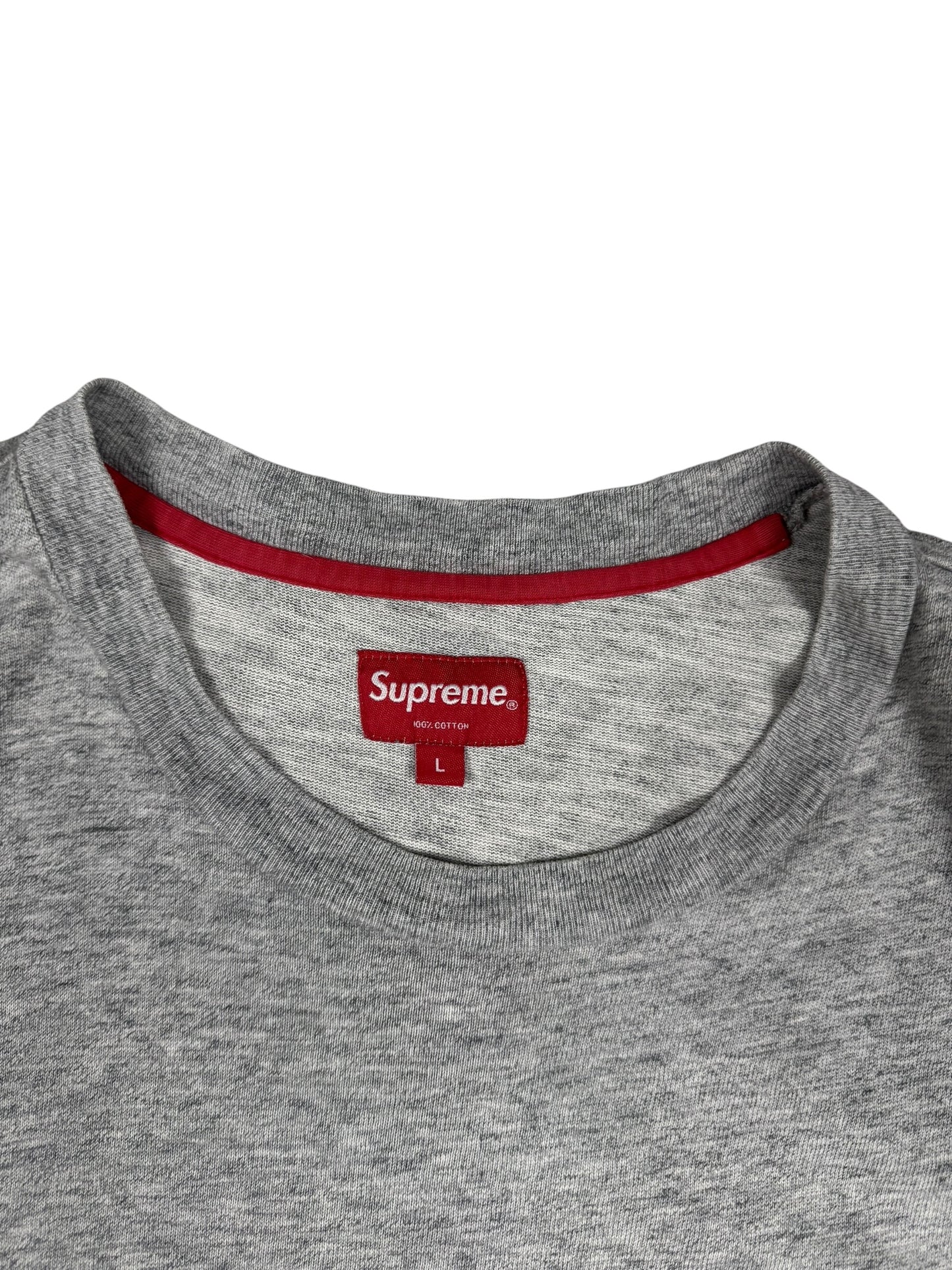 Supreme T-Shirt/Tee Grey and Black (L)