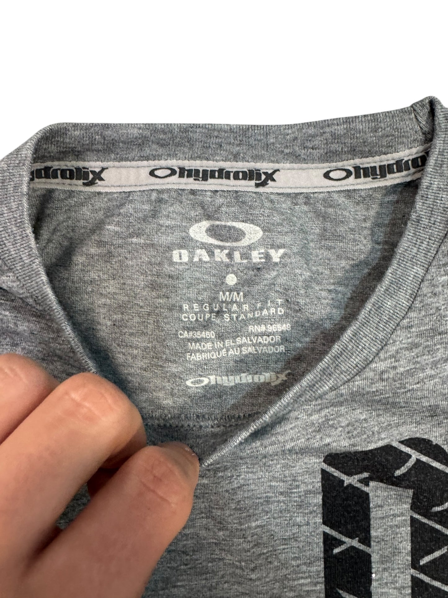 Oakley Tee Grey And Black (M)