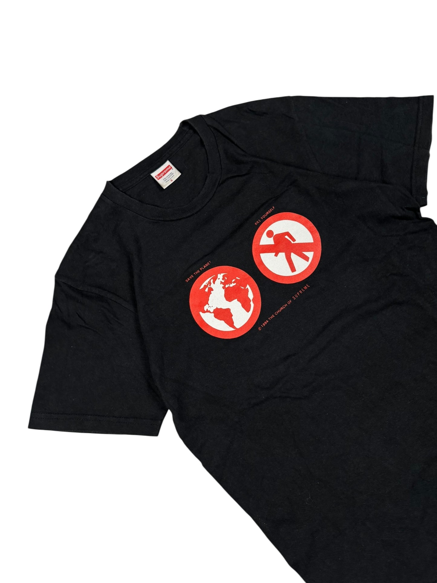 Supreme T-Shirt/Tee Save The Planet Red and Black (S)
