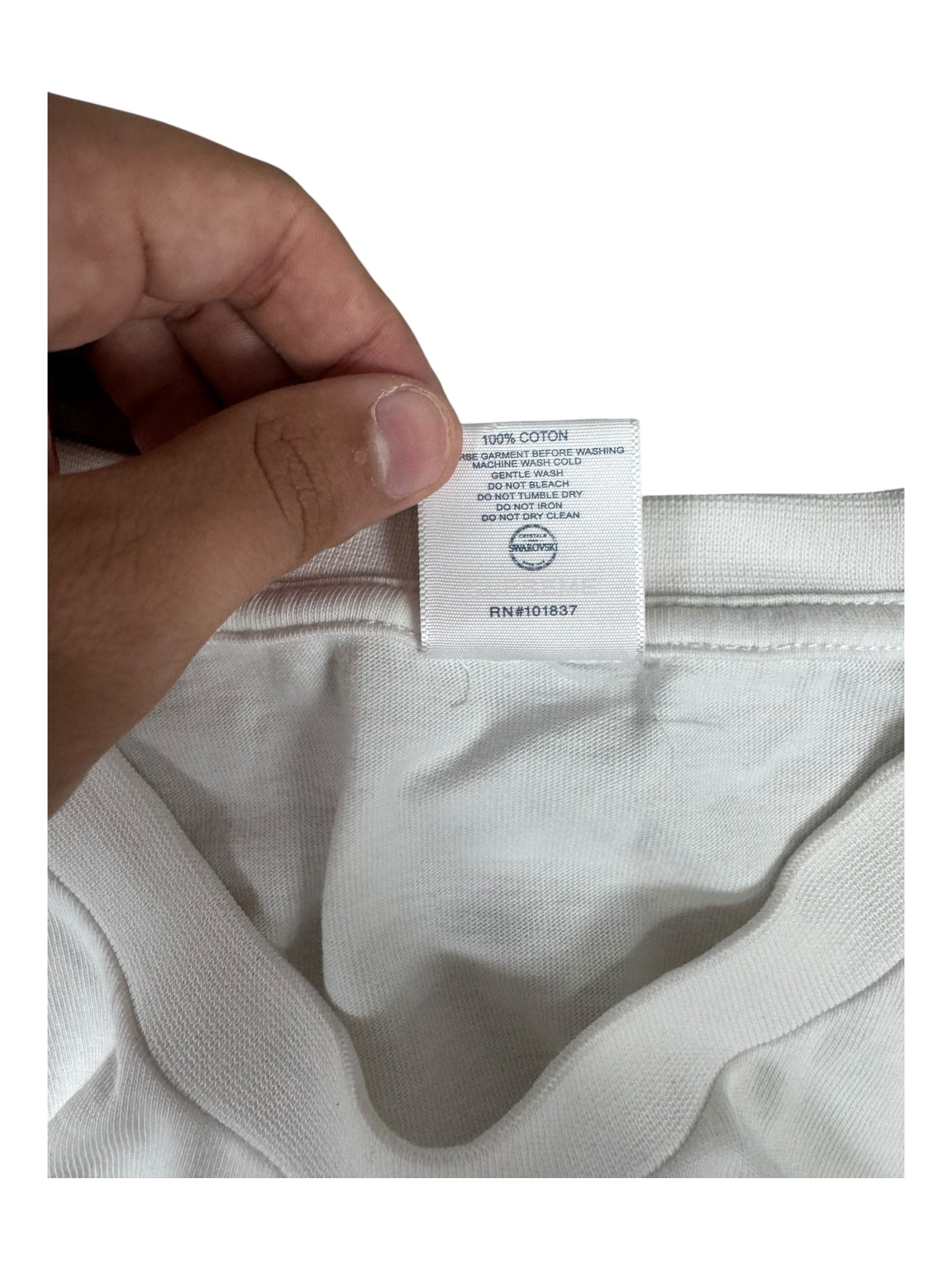 Supreme x Swarovski Box Logo White Tee/T-shirt (M)