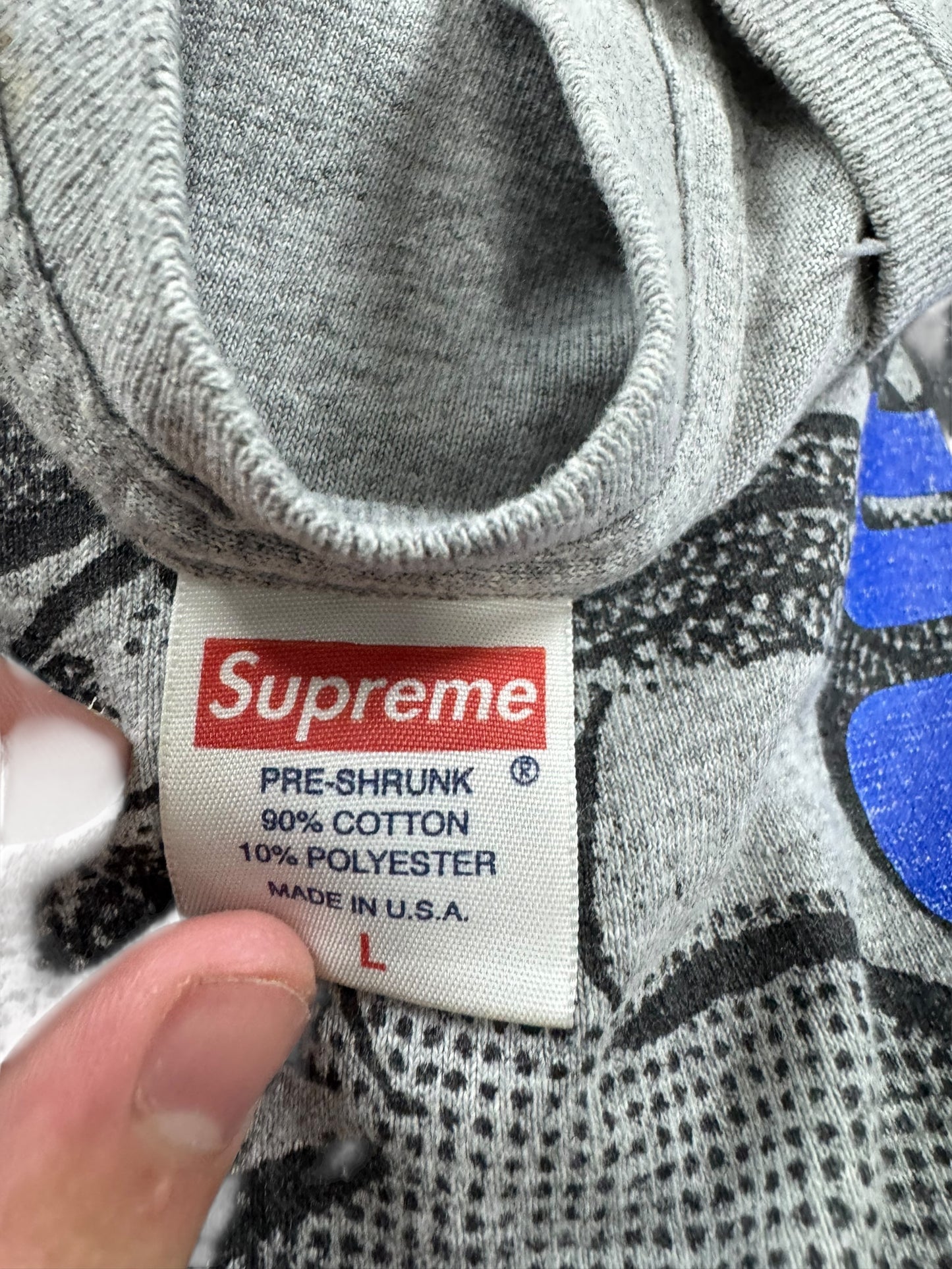 Supreme Tee Blue and Grey (L)