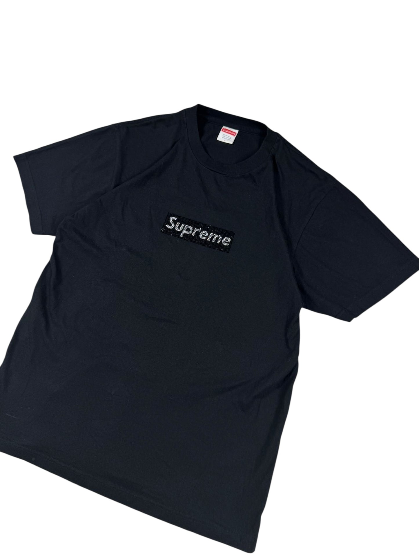 Supreme x Swarovski Box Logo Tee Black (L)
