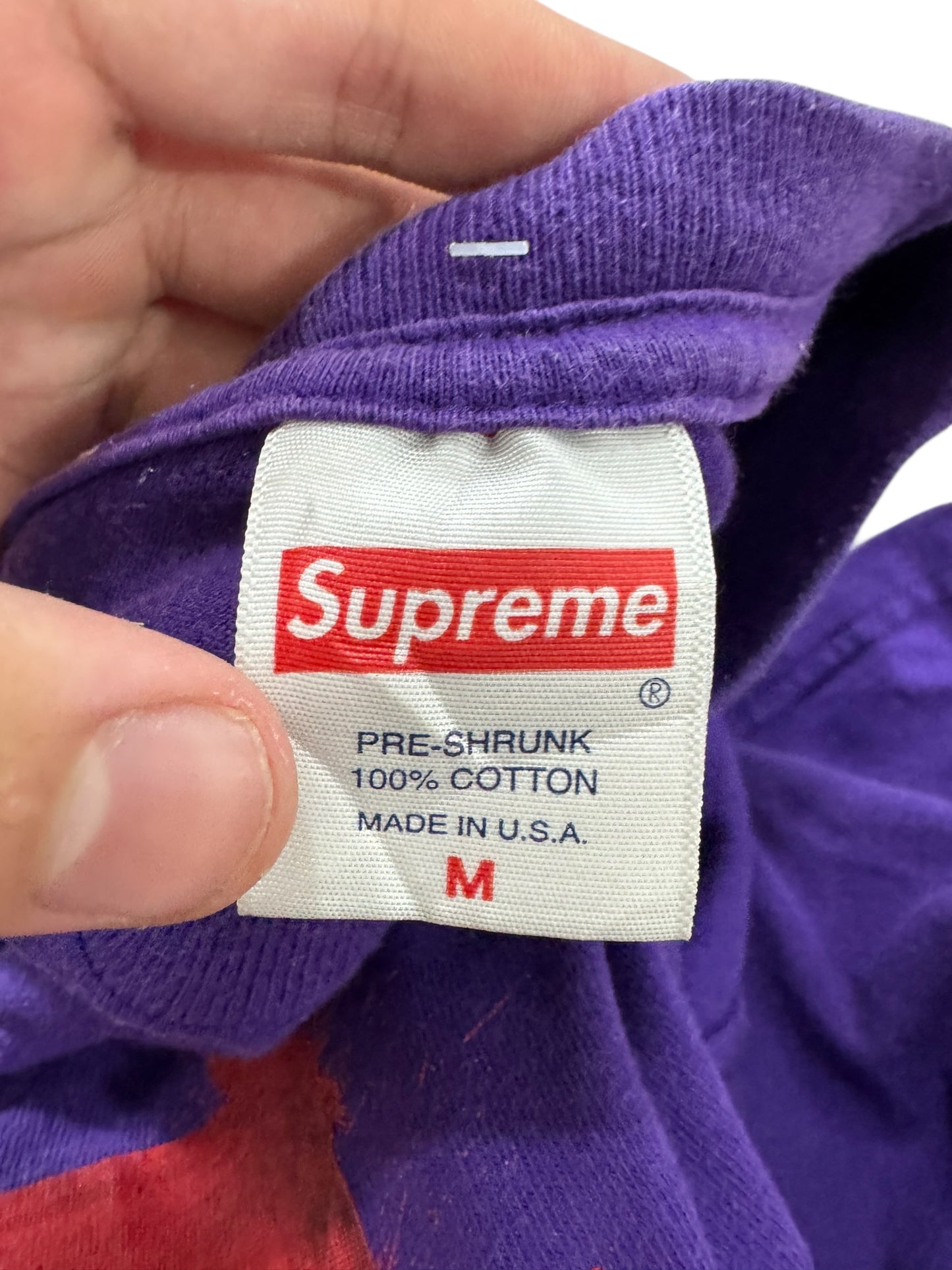 Supreme Tee/T-Shirt Ralph Steadman Box Logo Purple (M)