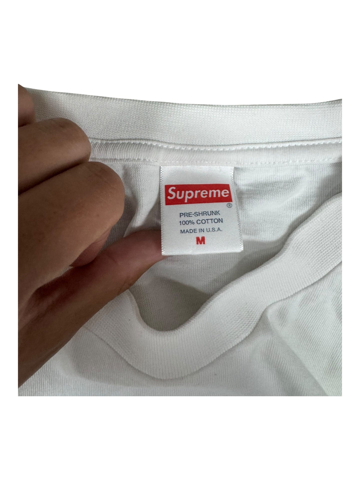 Supreme x Swarovski Box Logo White Tee/T-shirt (M)