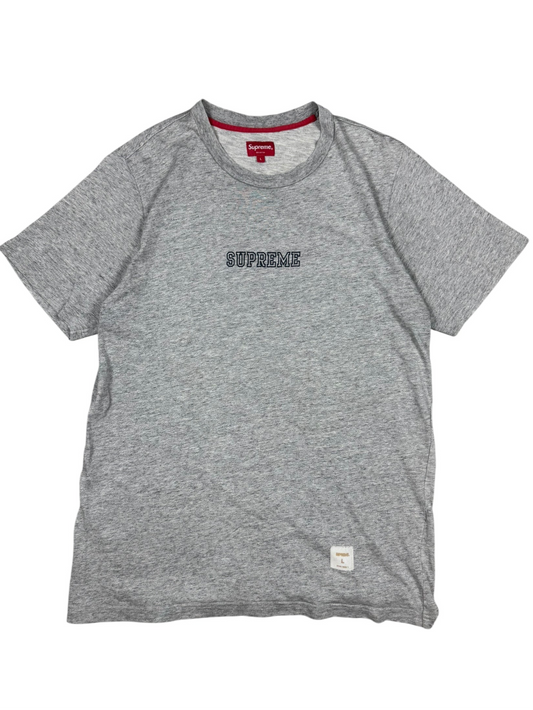 Supreme T-Shirt/Tee Grey and Black (L)